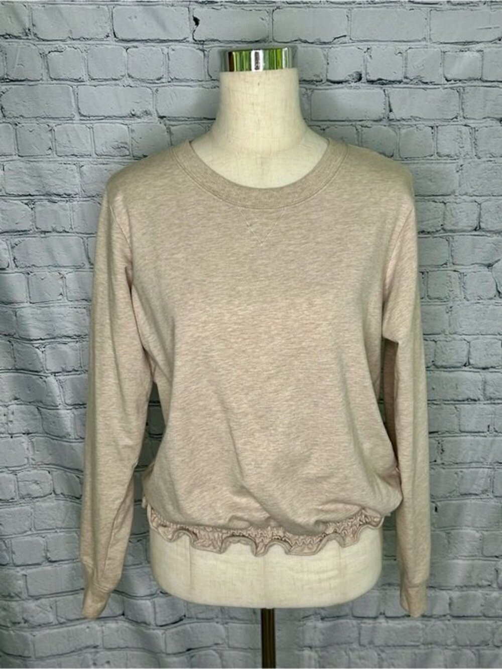 Michael Kors Casual Long Sleeve Sweatshirt Oatmeal Size M ECU